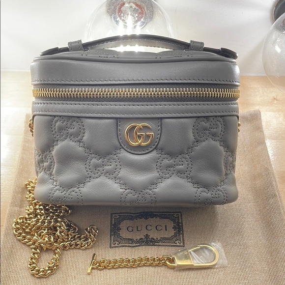 Gucci Handbags - Authentic Gucci GG GHW Matelasse Top Handle Mini Chain Shoulder Bag